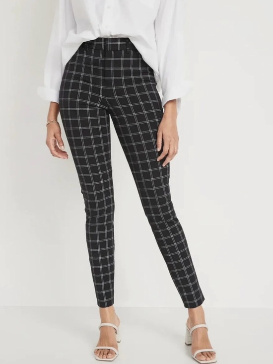 Old Navy Pants - Old Navy Black White Windowpane Ankle Pants
